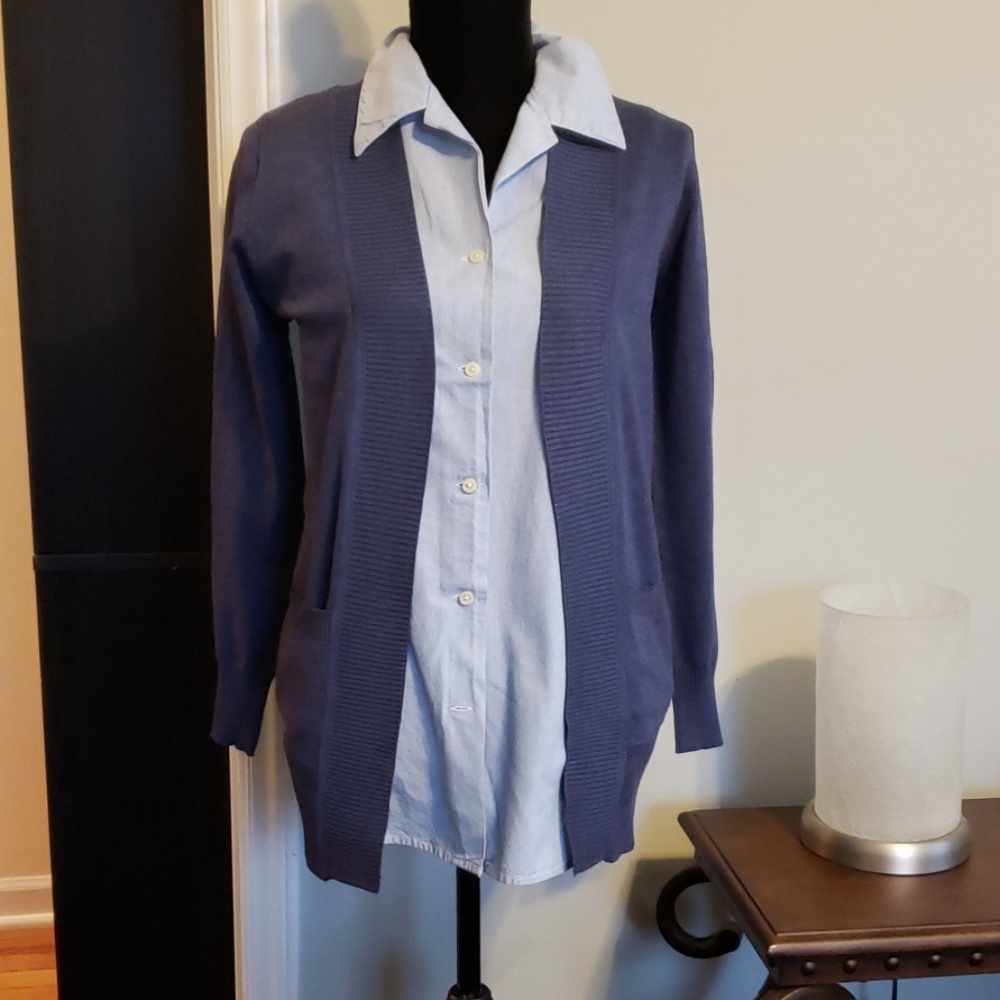 🍃NAVY🍃Cardigan sweater with pockets
